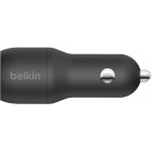 Belkin Автомобільний ЗП Car Charger 24W Dual USB-A, USB-A - MicroUSB, 1m, black