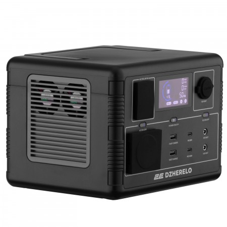 Портативна зарядна станція 2E Dzherelo 600 Вт/560 Вт/год Чор