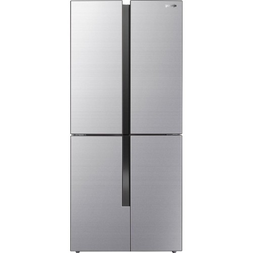 Gorenje Холодильник SBS, 182х64х80см, 4 двері, 265(129)л, А++, Інвертор , Зона св-ті, Внутр. Диспл, Нерж