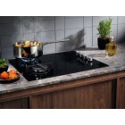 Electrolux Варильна поверхня комбінована (2 газ + 2 склокерам.), 60см, чавун, чорний