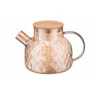 ARDESTO Заварник Golden Moon Diamond, 1000мл, боросилікатне скло, бамбук, золотистий ARDESTO Заварник Golden Moon Diamond, 1000мл, боросилікатне скло, бамбук, золотистий