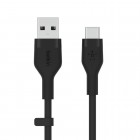 Belkin Кабель USB-A > USB-C заряджання/синхронізації 3м, 60Вт, Type-C, силіконовий з кліпсою, чорний Belkin Кабель USB-A > USB-C заряджання/синхронізації 3м, 60Вт, Type-C, силіконовий з кліпсою, чорний
