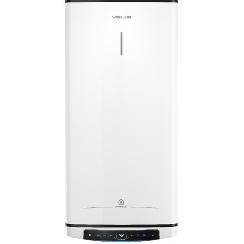 Ariston Водонагрівач електр. плаский слім VELIS PRO DRY WIFI 100 EU, 100л, 2*1,5кВт, сух тен, ун. монтаж, електр. кер-ння, B, Італія, Білий