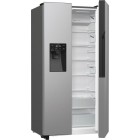Gorenje Холодильник SBS, 179х70х92см, 2 двері, 376(190)л, А++, NF+, Інв., Зона св-ті, диспенсер, генератор льоду, Зовн. Диспл, нерж