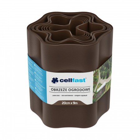 Cellfast Стрічка газонна, бордюрна, хвиляста, 20см x 9м, кор