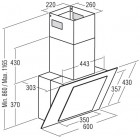 Cata Витяжка похила, 60см, 1000м3год, CERES 600 XGWH, білий Cata Витяжка похила, 60см, 1000м3год, CERES 600 XGWH, білий