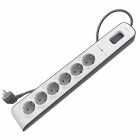 Подовжувач-фільтр мережевий Belkin 6хТип F, 3x1.5мм кв, 16А, з захистом від перенапруги, 2м, білий Подовжувач-фільтр мережевий Belkin 6хТип F, 3x1.5мм кв, 16А, з захистом від перенапруги, 2м, білий