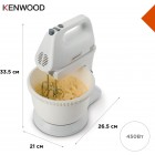 Kenwood Міксер стаціонарний, 450Вт, насадки -2+блендер, вінчик, чаша -пластик, 3.4л , білий Kenwood Міксер стаціонарний, 450Вт, насадки -2+блендер, вінчик, чаша -пластик, 3.4л , білий