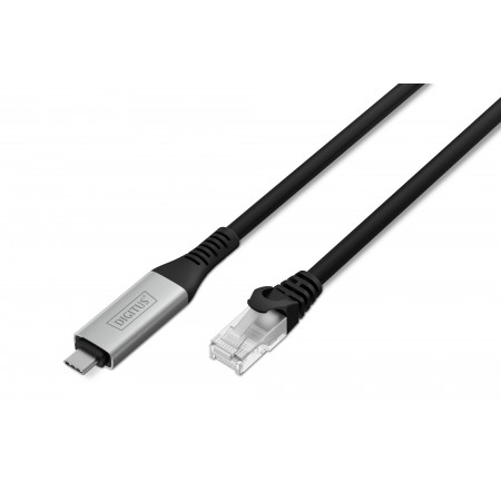 Кабель DIGITUS Ethernet USB-C - RJ45 CAT 6A S/FTP, 1 Gbit/s,
