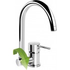 Deante Змішувач для кухні Aster, довж.виливу - 184мм, складний, 1важіль, хром Deante Змішувач для кухні Aster, довж.виливу - 184мм, складний, 1важіль, хром