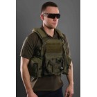 Плитоноска 2Е, Тип 1, з кишенями для бічного захисту і підсумками, Молле, зелена