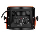 2E Теплова гармата електрична, 3кВт, 30м2, 280 м3/год, керамічний нагр.елемент (PTC), чорний