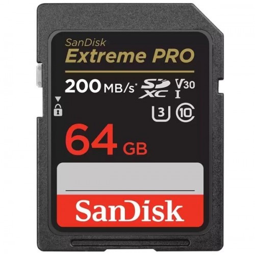 SanDisk Карта пам'яті SD 64GB C10 UHS-I U3 R200/W90MB/s Extreme Pro V30