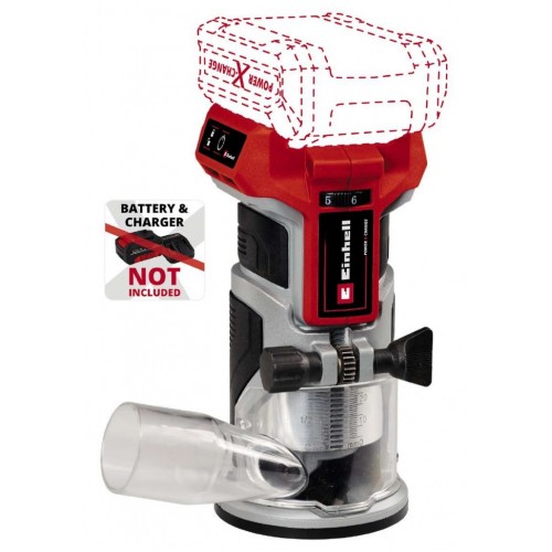 Einhell Фрезер кромковий TP-ET 18 Li BL - Solo акум., PXC, 18В, 6/8 мм, 10000-30000 об/хв Einhell Фрезер кромковий TP-ET 18 Li BL - Solo акум., PXC, 18В, 6/8 мм, 10000-30000 об/хв