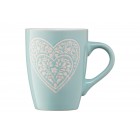 ARDESTO Чашка Heart, 330 мл, блакитна, кераміка