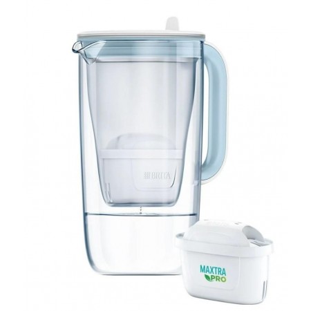 Brita Фільтр-глечик Glass Jug One, скляний, 2.5л, синій
