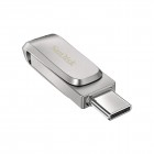 SanDisk Накопичувач 256GB USB 3.1 Type-A + Type-C Dual Drive Luxe Срібний SanDisk Накопичувач 256GB USB 3.1 Type-A + Type-C Dual Drive Luxe Срібний