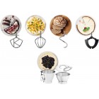 Kenwood Кухонна машина Titanium Chef Baker, 1200Вт, чаша-метал, корпус-метал, насадок-3, вбудовані ваги, дисплей, срібний