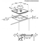 Electrolux Варильна поверхня газова на склі, 60см, чавун, сріблястий
