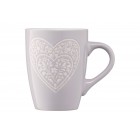ARDESTO Чашка Heart, 330 мл, сіра, кераміка