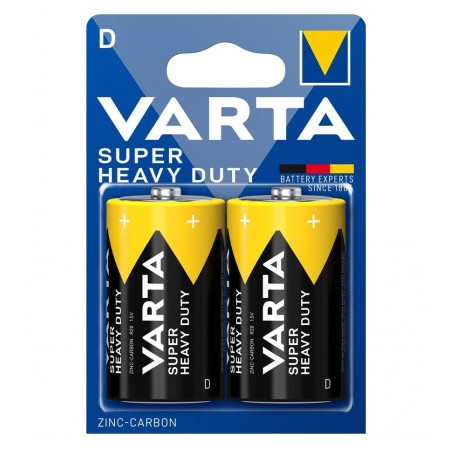 VARTA Батарейка SUSuper Heavy Duty вугільно-цинкова D BLI 2 