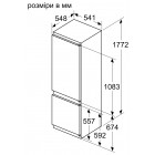 Siemens Вбудований холодильний з морозильною камерою KI87VNS306