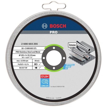 Диск відрізний Bosch Professional Stand по металу, 125х1.0х2