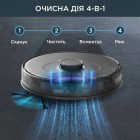 Rowenta Робот-пилосос X-Plorer Serie 75 S, h=9.5см, вологе прибирання, конт пил -0.4л, вода -0.3л, автон. робота до 120хв, НЕРА, управління через смартфон, чорний
