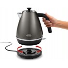 Delonghi Електрочайник Distinta Titanium, 1.7л, Strix, метал, сірий