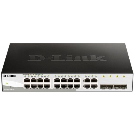 D-Link Комутатор DGS-1210-20/FL 16xGE, 4xSFP/GE, Websmart