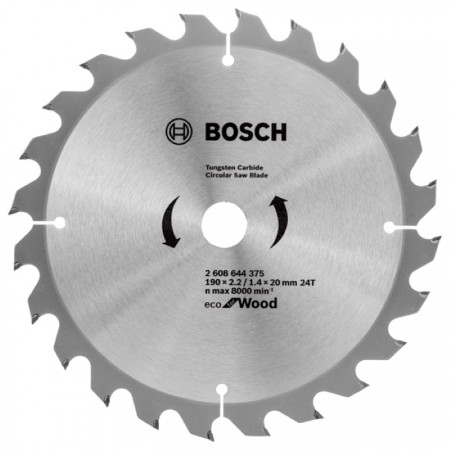 Bosch Диск пиляльний Eco for Wood 190x20/16-24T