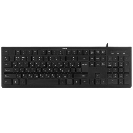 HAMA Клавіатура KC-200 105key, USB-A, EN/UKR, чорний