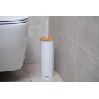 Набір щітка для унітазу з підставкою Ardesto Minimalism 9.5x27.5/38см, метал, поліпропілен, бамбук, білий Набір щітка для унітазу з підставкою Ardesto Minimalism 9.5x27.5/38см, метал, поліпропілен, бамбук, білий