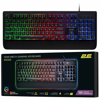 2E Gaming Клавіатура ігрова KG325 LED USB Black Ukr