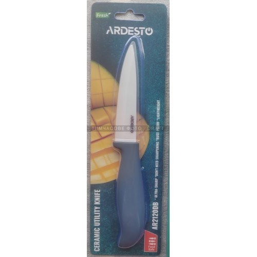 ARDESTO Ніж керамічний універсальний Fresh, 10см, кераміка, пластик, синій ARDESTO Ніж керамічний універсальний Fresh, 10см, кераміка, пластик, синій