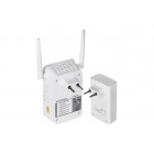 NETGEAR Powerline-адаптер PLW1000, 1xGE, WiFi, біл. кол., зовнішн. ант., комплект