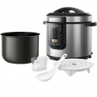 Philips Мультиварка Viva Collection 1300Вт, чаша-6л, електр. керування , 15 авто. программ, нержав.сталь, платик, чорний