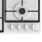 Gorenje Варильна поверхня газова на склі, 60см, чавун, білий Gorenje Варильна поверхня газова на склі, 60см, чавун, білий