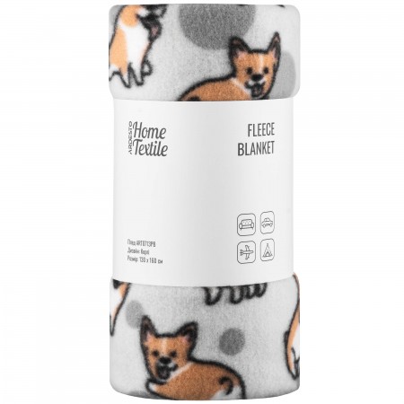 ARDESTO Плед Fleece, 130x160см, 100% поліестер, коргі