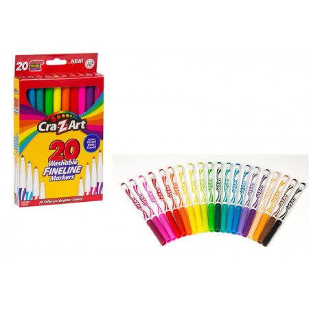 Cra-Z-Art Маркери легкозмивні тонкі кінчики, 20шт
