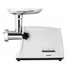 ARDESTO М'ясорубка, 1750Вт, продук.-2 кг/хв, 3 решітки + для ковб., кеббе, 4 терки,насадка для томатів, пластик, біло-сріблястий