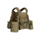 Плитоноска 2Е, Тип 1, з кишенями для бічного захисту і підсумками, Молле, зелена