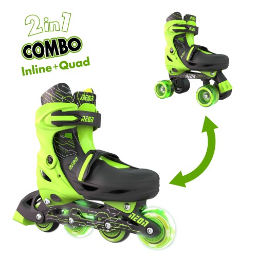 NEON Ролики COMBO SKATES Салатовий (Размер 34-37)