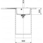 Franke Мийка кухонна Centro, фраграніт, онікс