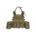 Плитоноска 2Е, Тип 1, з кишенями для бічного захисту і підсумками, Молле, зелена