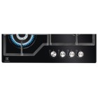 Electrolux Варильна поверхня газова на склі, 60см, чавун, чорний