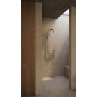 Deante Душова система Silia зі змішувачем для душу, душ - верхній душ, лійка, кріпл. - на стійці, брашоване золото