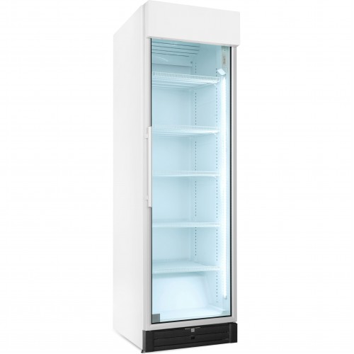 SNAIGE Холодильна вітрина, 202.5x60х73, 455л, полок - 5, зон - 1, бут-252, 1дв., ST, банер, білий