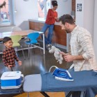 Braun Прасувальна система CareStyle Compact Pro, 2400Вт, 1500мл, паровий удар -430гр, нерж. сталь, біло-синій