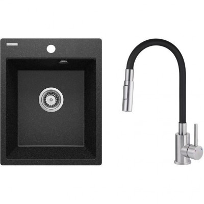 Deante Набір для кухні Corio, гранітна мийка ZRC_2103 + зміш